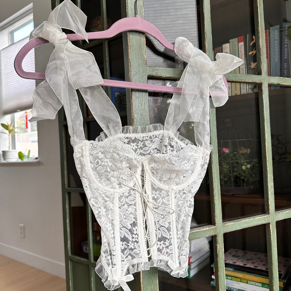 White Lace Bra/ corset Intimates